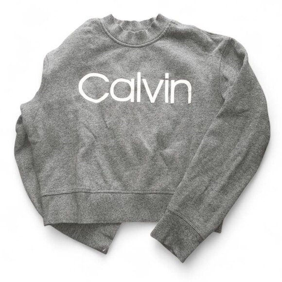 Gray Calvin Klein Crewneck Sweatshirt Minimal Streetwear - Picture 1 of 1